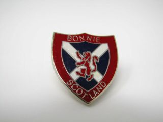 Vintage Collectible Pin: Bonnie Scotland Crest Shield Design