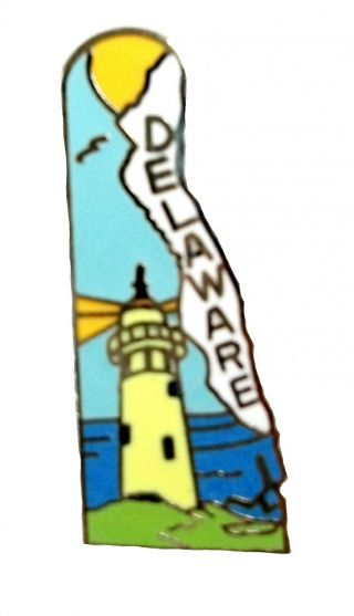 Delaware State Outline Hat Tac Or Lapel Pin