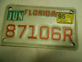 1995 Florida Motercycle License Plate