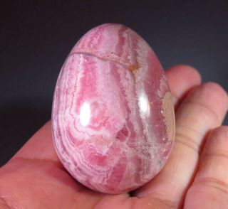43mm (1.  7 ") Pink Rhodochrosite Crystal Gemstone Egg Sphere From Argentina 6849