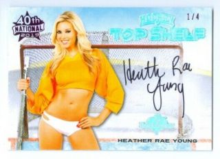 Heather Rae Young " Top Shelf Hockey Autograph 1/4 " Benchwarmer 40th National 19