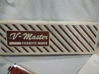 1950s V Master Cigarette Maker Canada Not For Use.  With Rolling Paper