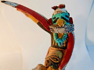 Hopi Hand Carved Eagle Kachina Cottonwood Signed by Artist Indian Art 1st Mesa 2