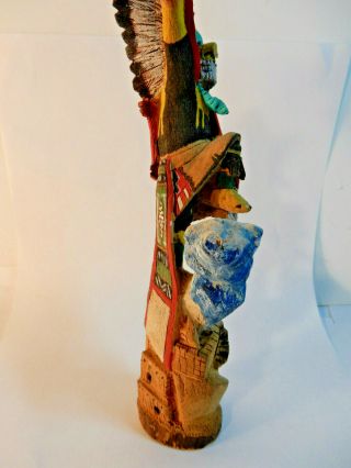 Hopi Hand Carved Eagle Kachina Cottonwood Signed by Artist Indian Art 1st Mesa 5