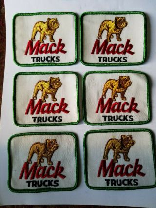 Mack Trucks Bulldog Embroidered Patch Set Of Six - See Photos For More Information