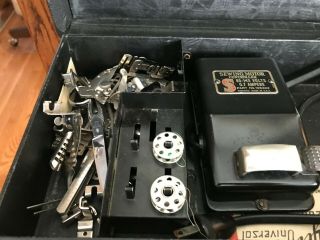 1937 Singer 221 - 1 Featherweight Sewing Machine Serviced,  Case and Attachments 10