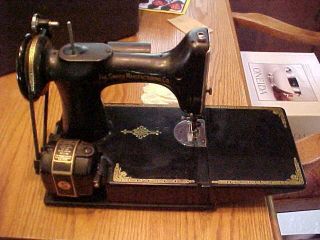 Singer Featherweight Sewing Machine 221 - 1 1949 W/case Keys Book,  Accessories A,