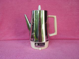 Vintage 1966 Wards Signature Stainless Steel 10 - Cup Percolator Coffee Pot Maker
