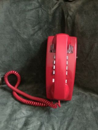 Vintage Retro Red Wall Telephone Push Button