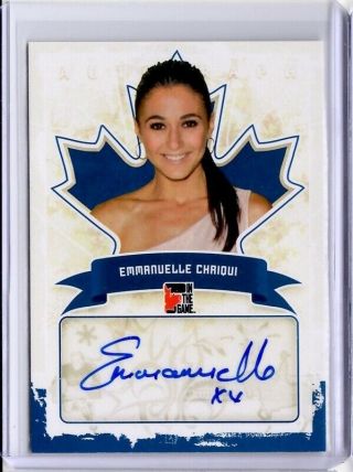 2011 In The Game Canadiana Autograph Blue A - Ec1 Emmanuelle Chriqui Auto Card