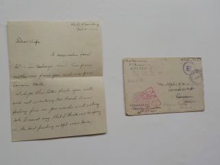 Wwi Letter 1919 Esch Luxembourg Oil Fields When Get Home 5th Division Aef Ww1