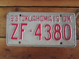 1969 Oklahoma Car Tag