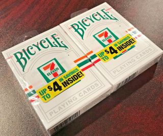 Two Decks - Bicycle 7 - Eleven Playing Cards - -
