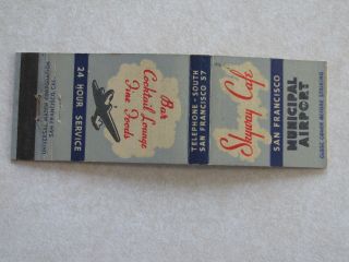J528 Vintage Matchbook Cover Ca California Skyway Cafe San Francisco Airport