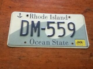 License Plate Tag Rhode Island Dm 559 Ocean State 2016 Rustic Usa