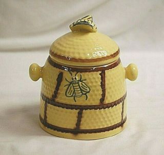 Old Vintage Bumble Bee Ceramic Cookie Jar Beehive The House Of Webster Stamped