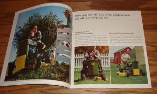 1967 John Deere Lawn & Garden Tractor Sales Brochure 67 Mower 110 112 3