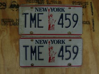 1987 - 2000 York Liberty License Plate Tme - 459 Pair