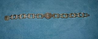 Harley Davidson Bracelet 7inch Silver And Matching Ring Mens Sz12 In The Box.