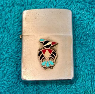 Vintage 1980’s Zippo Lighter With Native American Motif