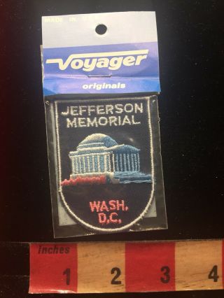 Vtg Voyager Jefferson Memorial - Usa Capital City Washington D.  C.  Patch 83v9