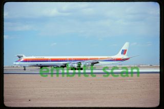 Slide,  United Airlines Douglas Dc - 8 - 61 (n8093u) At Denver,  1976