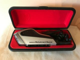 Vtg Norelco Rotatract Electric Razor Shaver With Case & Brush Holland -