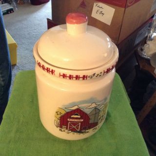 Ceramic Barn Yard Cookie Jar