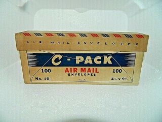 Nos Vintage No.  10 Air Mai Envelopes Box Of 100,