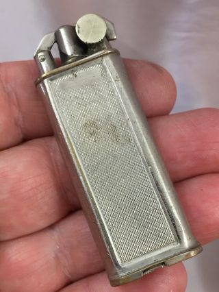 Vintage Lift Arm Pocket Lighter With Art Deco Design - Made In England 2