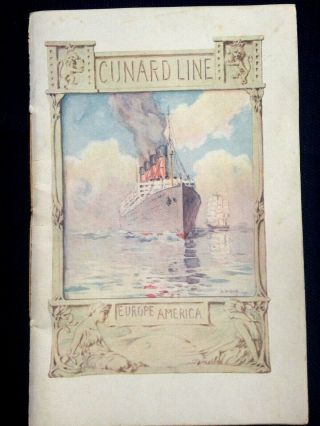 1919 Rms Mauretania Cunard Line List Of Passengers/info Booklet Southampton To N