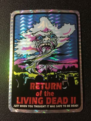 Return Of The Living Dead 2 Horror Movie Prism Vending Machine Sticker Old Stock