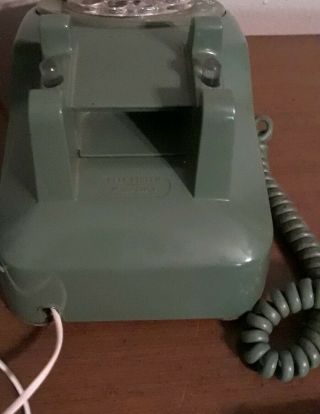 Vintage Green Western Electric Bell System Rotary Dial Desk Phone 500DR 10 - 75 3