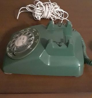 Vintage Green Western Electric Bell System Rotary Dial Desk Phone 500DR 10 - 75 4