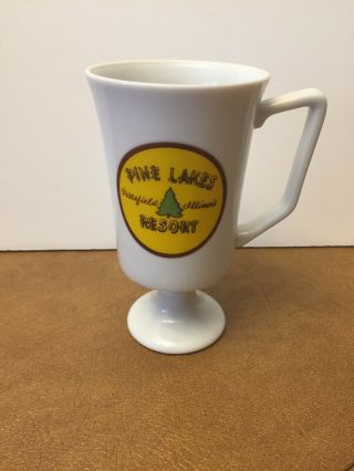 Vintage Pine Lakes Resort Pittsfield,  Il Campground Ceramic Coffee Tea Mug Cup