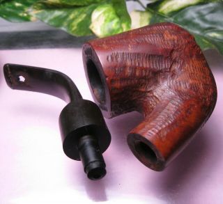 Vintage Estate Custombilt Imported Briar Smoking Pipe Italy Stem Has Hole In It