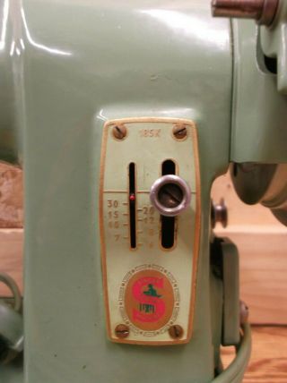 Vintage Rare Jade Green Singer 185K Sewing Machine 2