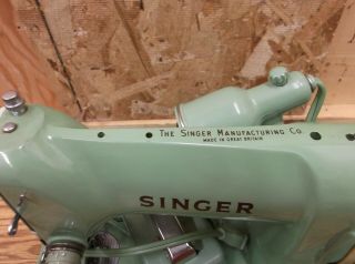 Vintage Rare Jade Green Singer 185K Sewing Machine 6