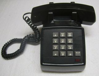 At&t Retro Vintage Push Button Desk Telephone - Black