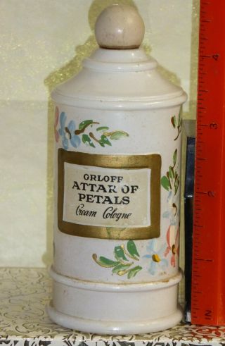 Orloff Attar Of Petals Cream Cologne 33 Full Vtg 1940s Hand Painted Vivauda