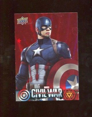 2016 Upper Deck Captain America Civil War 50 Card Red Foil Set Marvel Avengers