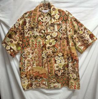 Vintage Authentic Catalina Of California Usa Aloha Hawaiian Shirt Size Large