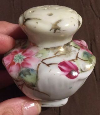 Antique Vintage Handpainted Rose Porcelain Hat Pin Holder