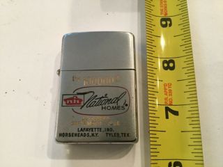 Vintage Zippo Lighter National Homes “the 100,  000th” 1959?