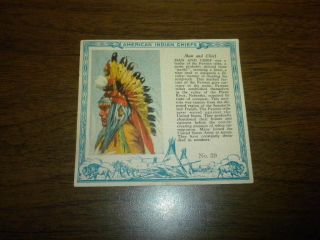 AMERICAN INDIAN CHIEFS No.  39 RED MAN Chewing Tobacco T129 (1952) 2