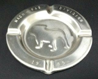 Mack Truck Ashtray - Mach - Fab Division 1985 - Pressed Stainless Steel