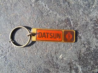 Vintage Nissan Datsun Double Sided Automobile Keychain Key Ring