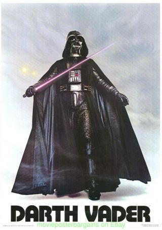 Star Wars 1977 Comercial Print Movie Poster Darth Vader Factors Inc.