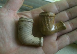 Civil War Era Clay Elbow Pipes Dug From 1860s Trash Pit 2 Diff Styles