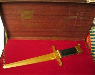 Asr Ascot Florentine Dagger Lighter Letter Opener Vintage Box Novelty Art Deco